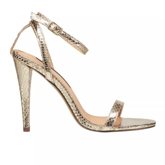 Gold Ankle Strap Heel by French Connection - Picture 1 of 3